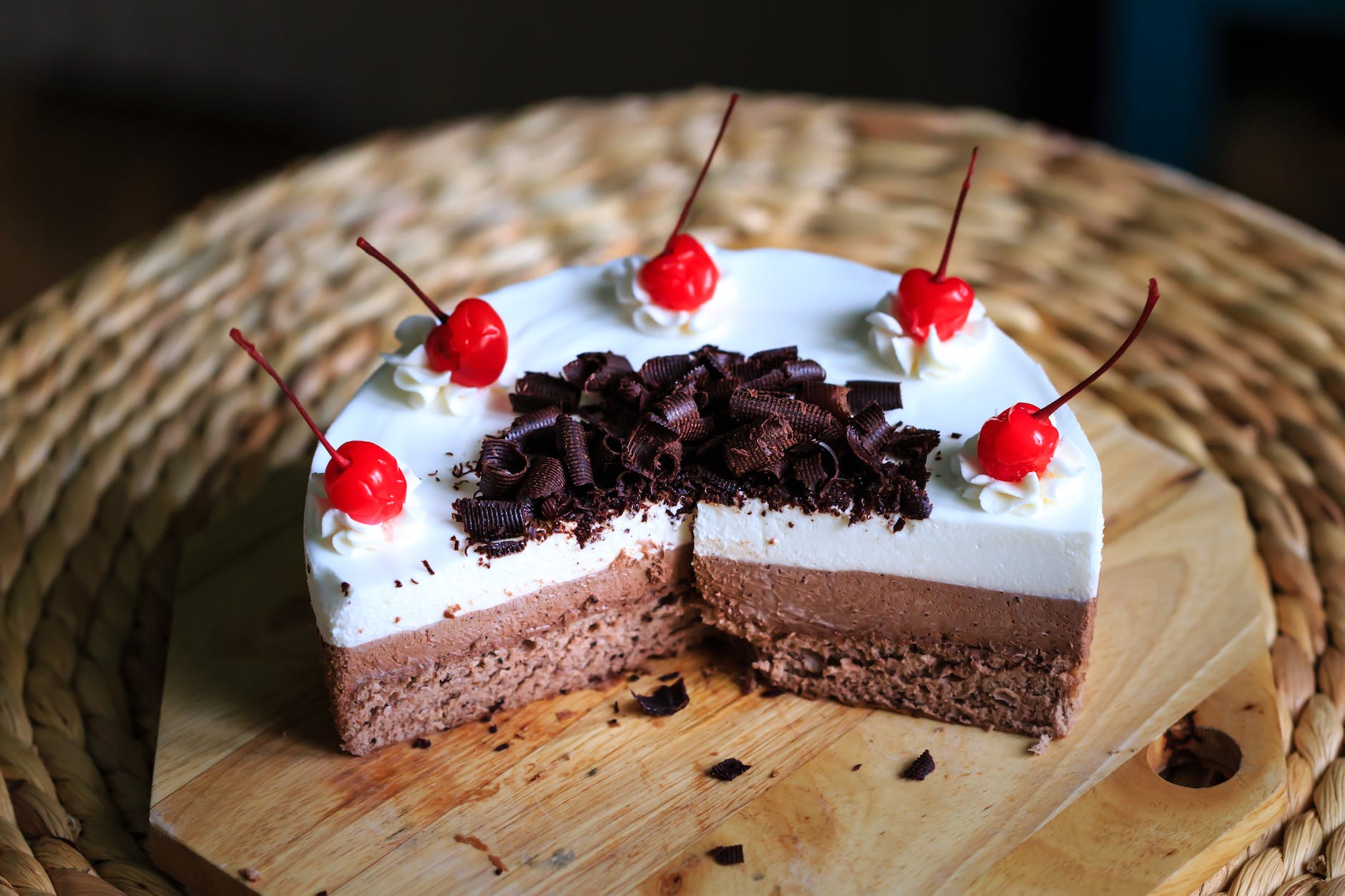 photo of sliced cake